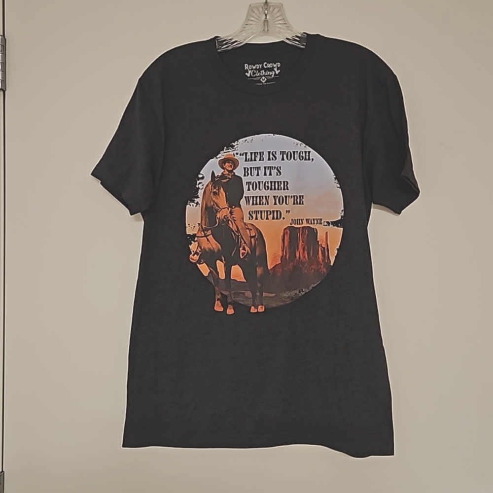 DUKE in his own words book 2015 John Wayne quote graphic tee Med. BOOK AND SHIRT - Picture 7 of 12